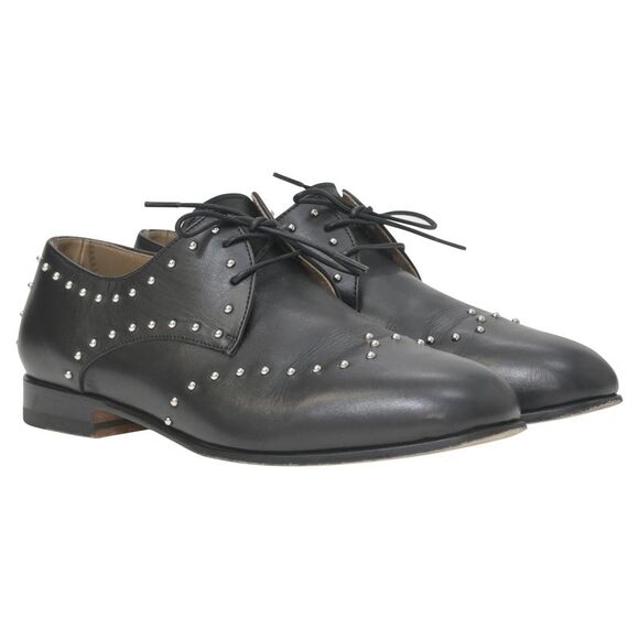 Hermes Studded Oxfords in Black Leather - Picture 4 of 6